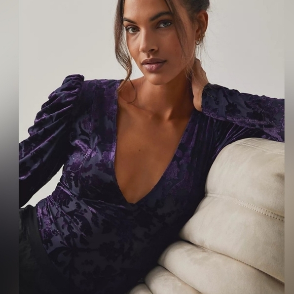 Free People Magic Hour Bodysuit in Deep Sea Combo•S - Picture 6 of 13